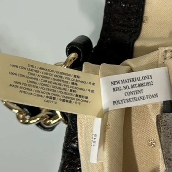 Kate Spade black quilted leather crossbody bag w/ chain strap - Picture 9 of 14